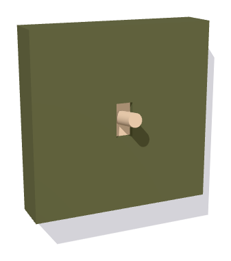 Cache Lisse Vert kaki, bascule Beige